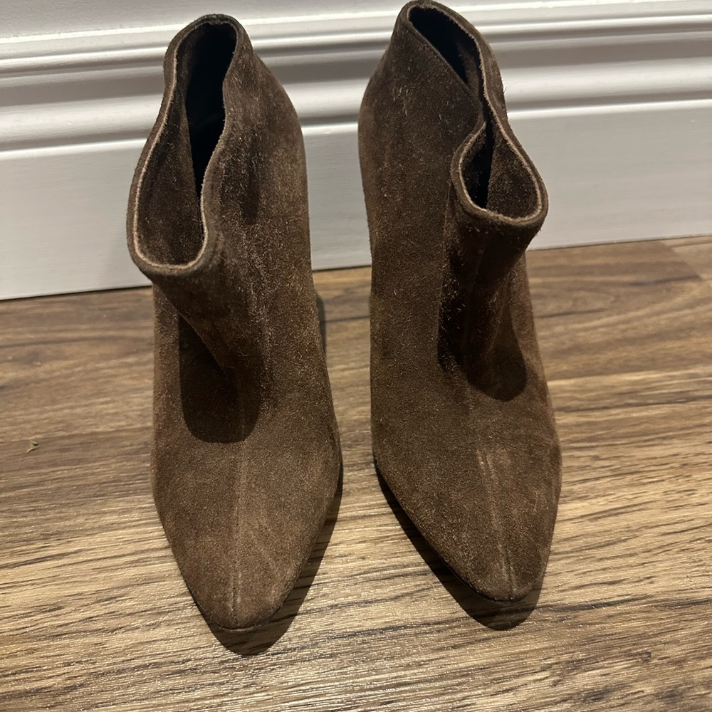 Balenciaga Brown Suede Ankle Boots